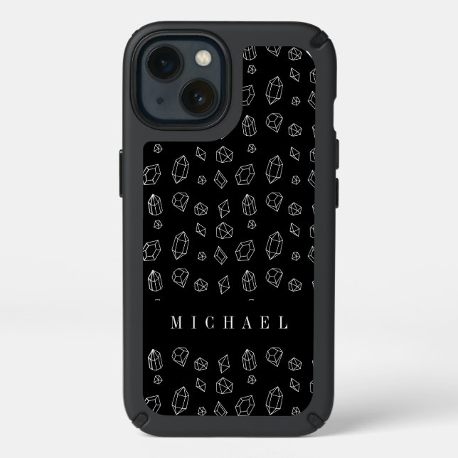 Add Your Name | Geometric Gems Speck iPhone 13 Case (Front)