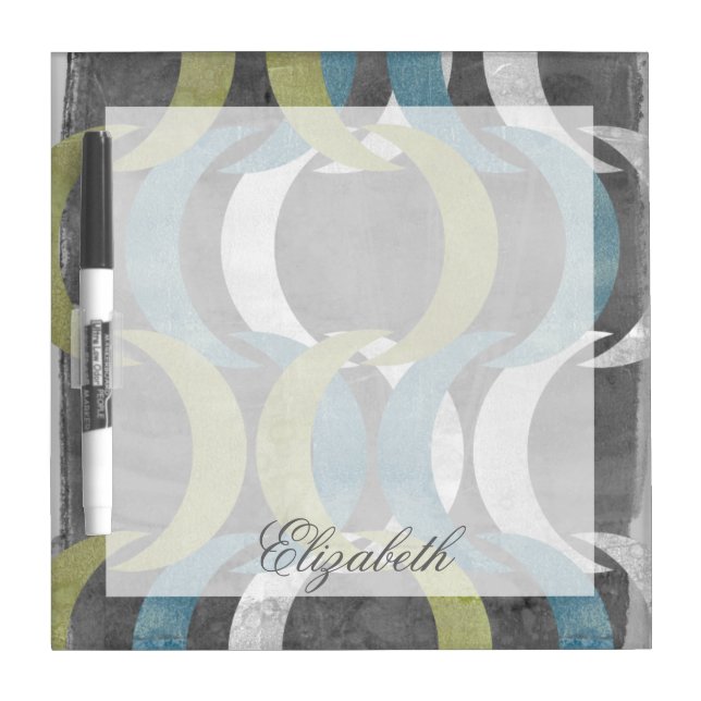 Add Your Name | Geometric Repeat I Dry-Erase Board (Front)