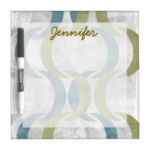 Add Your Name   Geometric Repeat III Dry-Erase Board