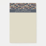 Add Your Name | Geometric Semi Circle Pattern Post-it Notes