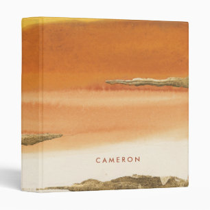 Add Your Name Gilded Amber I v2 Abstract Print Binder