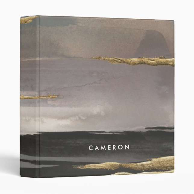 Add Your Name | Gilded Morning Fog Binder (Front/Spine)