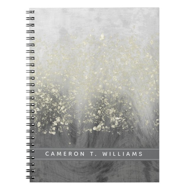 Add Your Name | Glitter Swirl Notebook (Front)