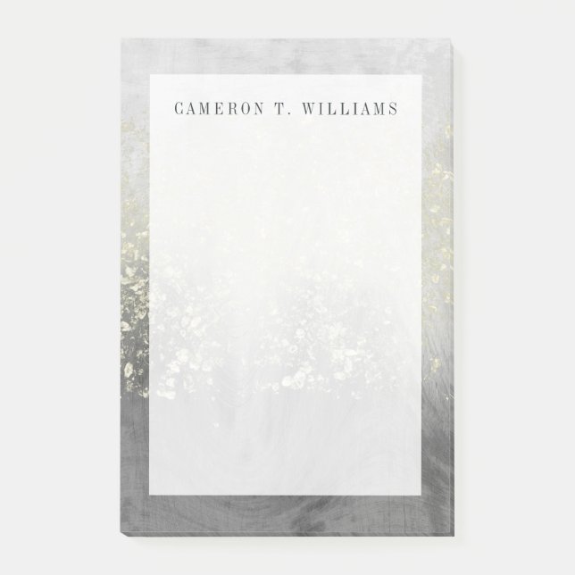 Add Your Name | Glitter Swirl Post-it Notes (Front)