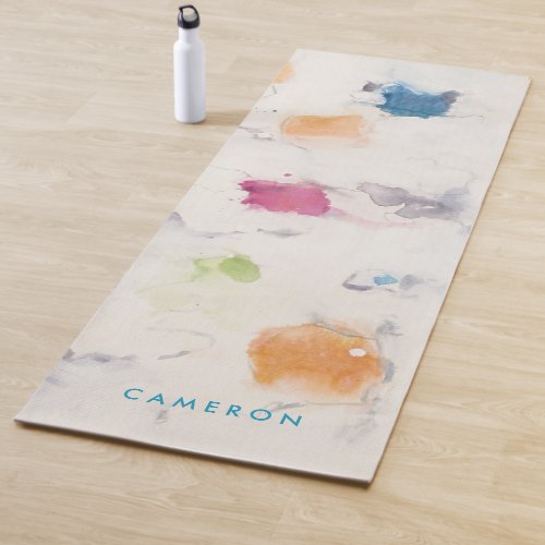 Add Your Name  Glitterati I Abstract Print Yoga Mat