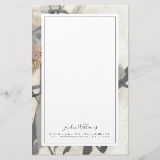 Add Your Name | Golden Blush Stationery (Front)