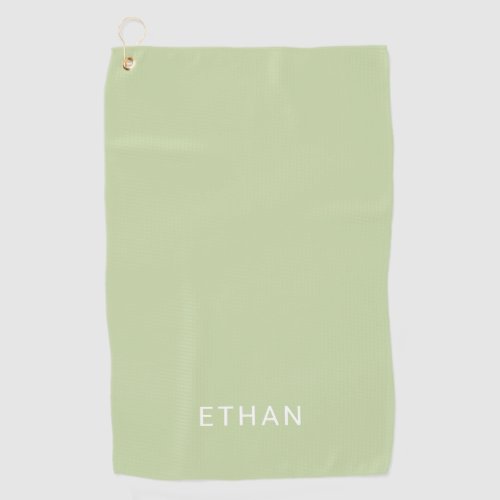Add Your Name  Green Golf Towel