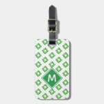 Add Your Name | Green Plaid Tooth Pattern Luggage Tag
