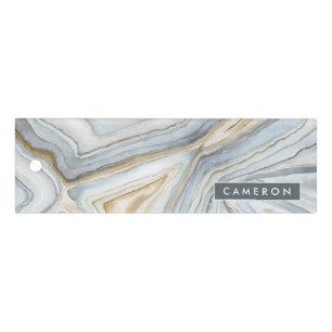 Add Your Name   Grey Marbled Abstract Design Ruler