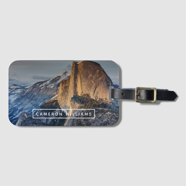 Add Your Name | Half Dome at Sunset Luggage Tag (Front Horizontal)