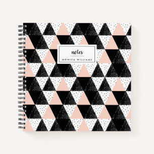 Add Your Name Hand Drawn Triangle Geometric Notebook