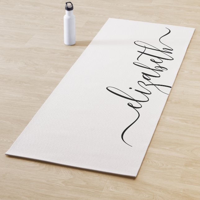 Add Your Name | Handwriting White Yoga Mat (In Situ)