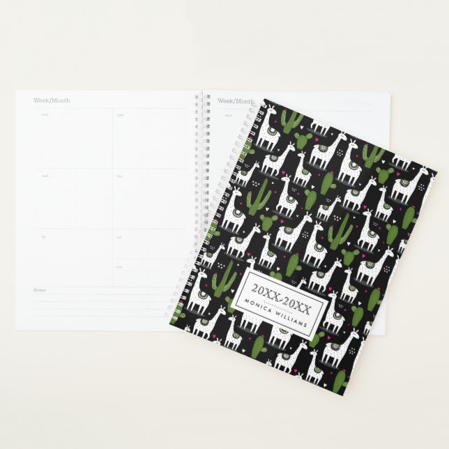 Add Your Name | Happy Llama Pattern Planner (Display)