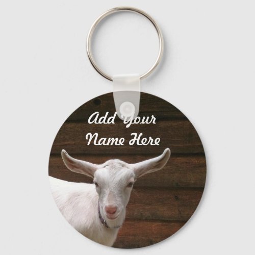 Add Your Name Here Goat Keychain