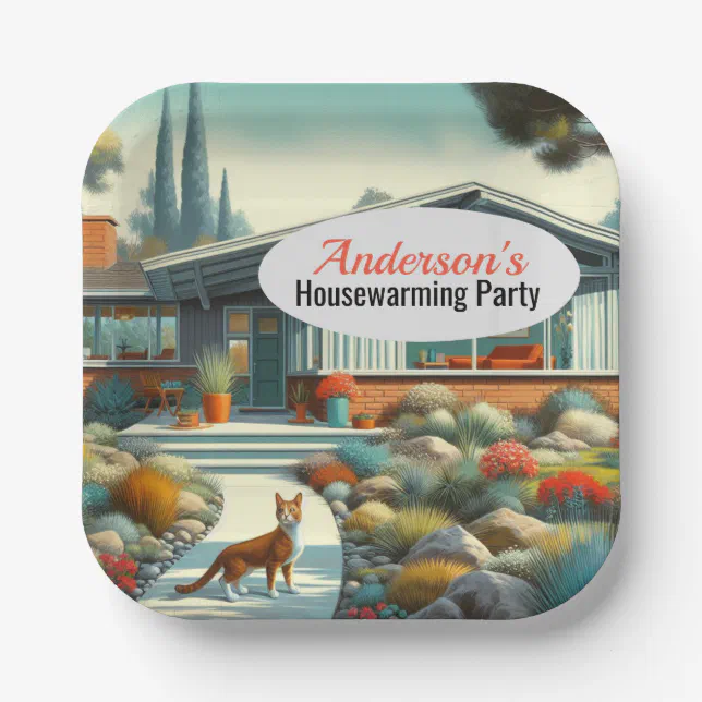 Add Your Name/ Housewarming Paper Plate Zazzle