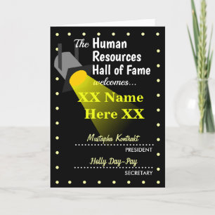 Add Your Name HR Human Resources Personalisable Holiday Card