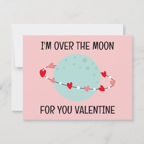Add Your Name  Im Over The Moon For You Note Card