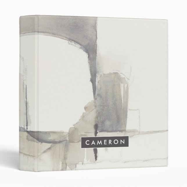 Add Your Name | Improvisation I Gray Abstract Binder (Front/Spine)