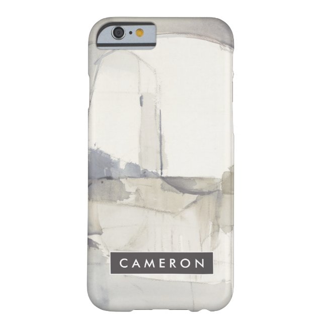 Add Your Name | Improvisation I Gray Abstract Case-Mate iPhone Case (Back)