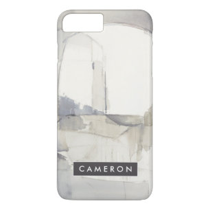 Add Your Name   Improvisation I Gray Abstract iPhone 8 Plus/7 Plus Case