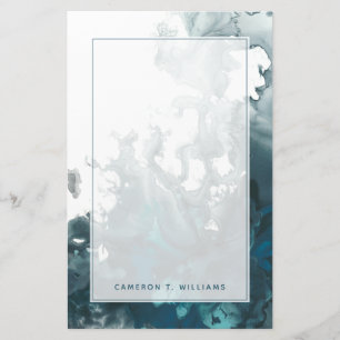 Add Your Name   Indigo Tempest Stationery