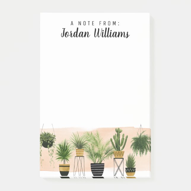Add Your Name | Indoor Oasis Collection Post-it Notes (Front)