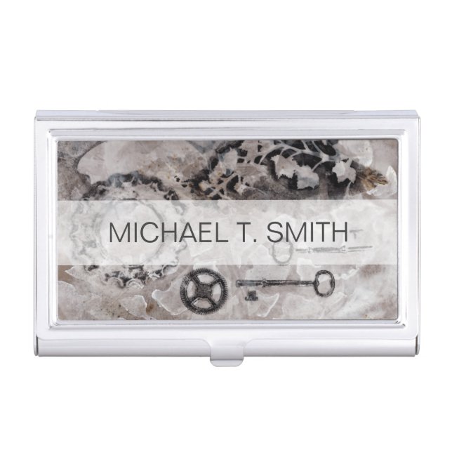 Add Your Name | Juxtaposition II Business Card Case (Front)