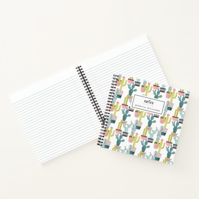 Add Your Name | Let's Taco About Love | Cactus Pat Notebook (Inside)