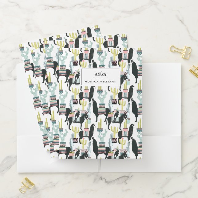 Add Your Name | Let's Taco About Love | Llama & Do Pocket Folder (In Situ)