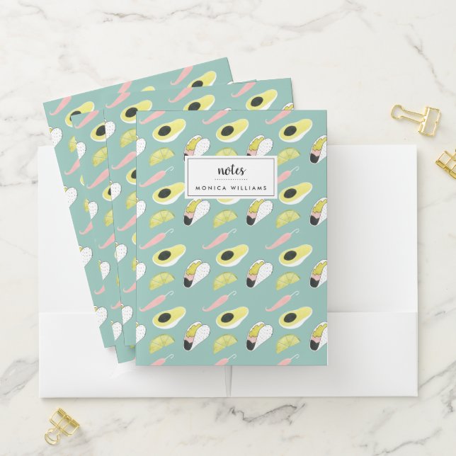 Add Your Name | Let's Taco About Love | Taco Eleme Pocket Folder (In Situ)