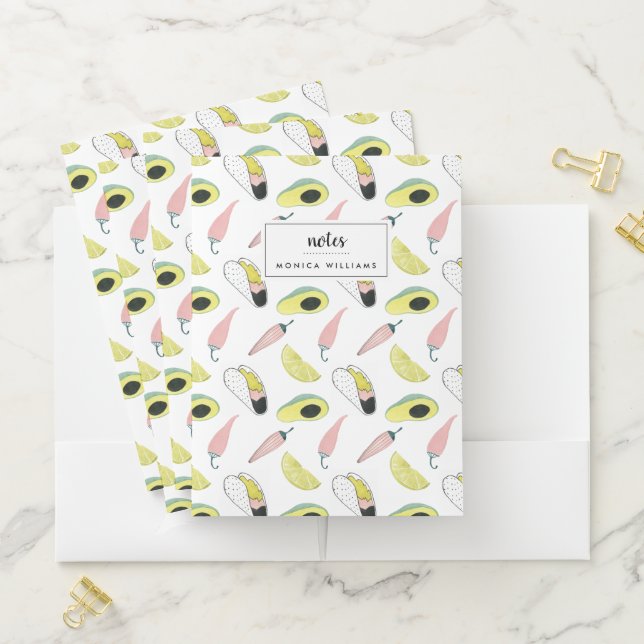 Add Your Name | Let's Taco About Love | Taco Eleme Pocket Folder (In Situ)