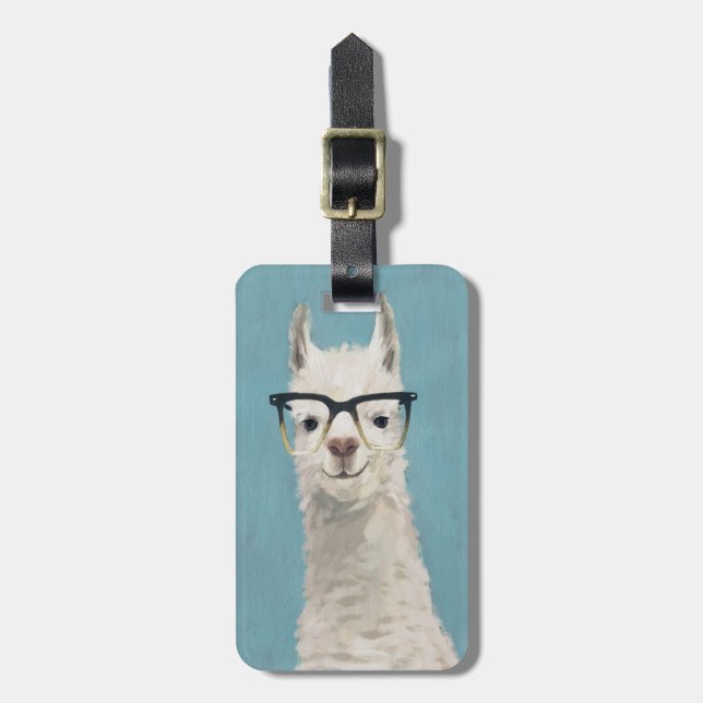 Add Your Name | Llama Specs - Square Luggage Tag (Front Vertical)