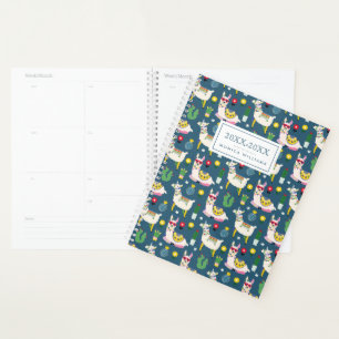 Add Your Name   Llamas In Sunglasses Pattern Planner