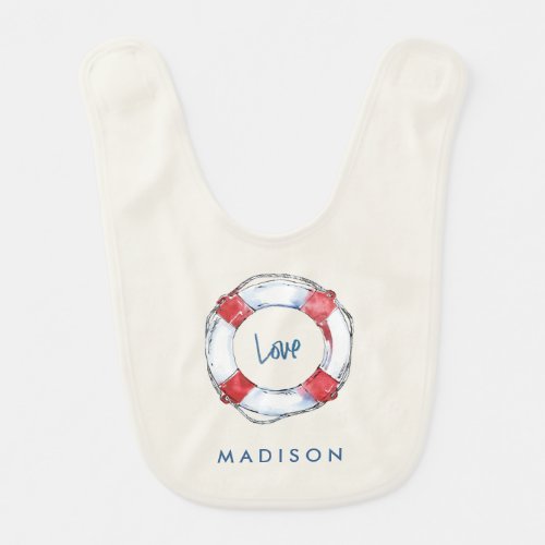 Add Your Name  Love is the Best Lifesaver Bib