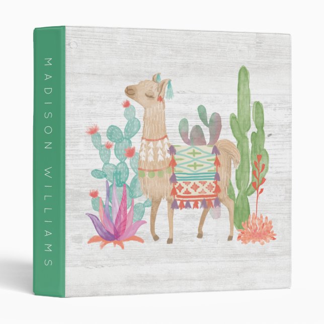 Add Your Name | Lovely Llamas IV Binder (Front/Spine)