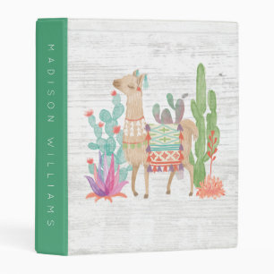 Add Your Name   Lovely Llamas IV Mini Binder