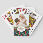 Add Your Name | Macaw And Hibiscus Pattern Poker Cards
