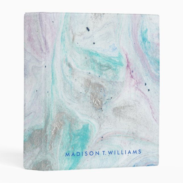 Add Your Name | Marble I Mini Binder (Front/Spine)