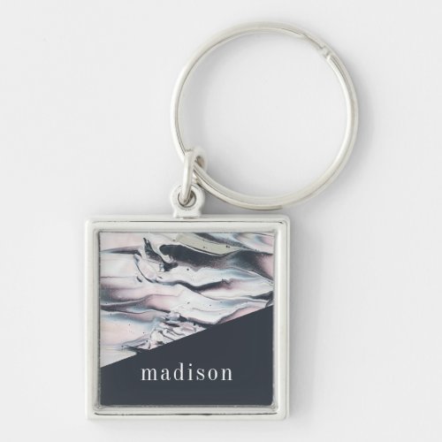 Add Your Name  Marbling V Crop Keychain