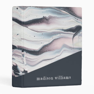Add Your Name Marbling V Crop Mini Binder
