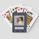 Add Your Name | Marine Knots Pattern Poker Cards