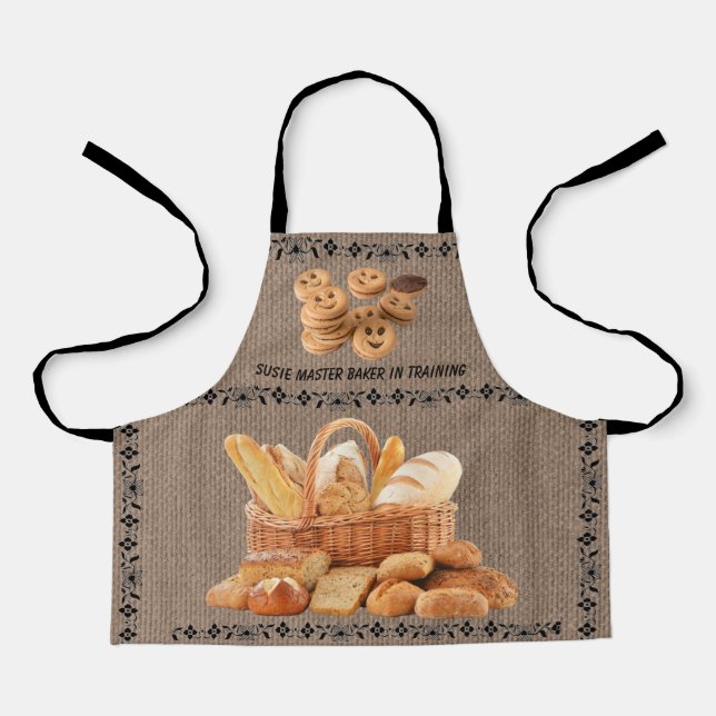 ADD YOUR NAME-MASTER BAKER  All-Over Print Apron (Front)