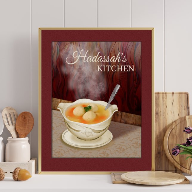 Add Your Name Matzah Ball Soup Kitchen Art Print (Creator Uploaded)