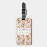 Add Your Name | Mid-century Modern Floral Pattern Luggage Tag at Zazzle