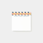 Add Your Name | Mid-Century Modern Leaf Pattern Post-it Notes