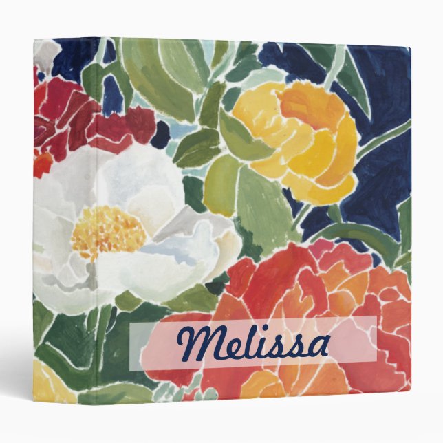 Add Your Name | Midnight Florals I Binder (Front/Spine)