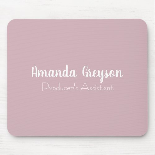 Add Your Name Minimal Monogram New Job Position Mouse Pad