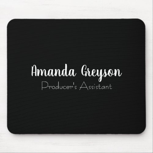 Add Your Name Minimal Monogram New Job Position Mouse Pad