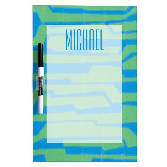 Add Your Name | Modern Circuit V Dry-Erase Board (Front)