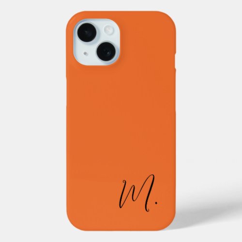 Add Your Name Modern Minimalist Initial iPhone 15 Case